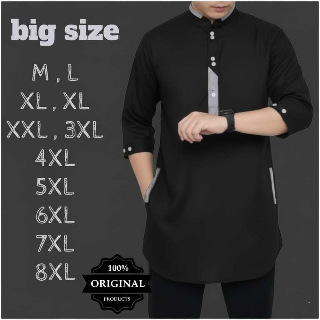 Koko Kurta Pria Dewasa/Koko Kurta Terbaru / Baju Kurta Big Size jumbo