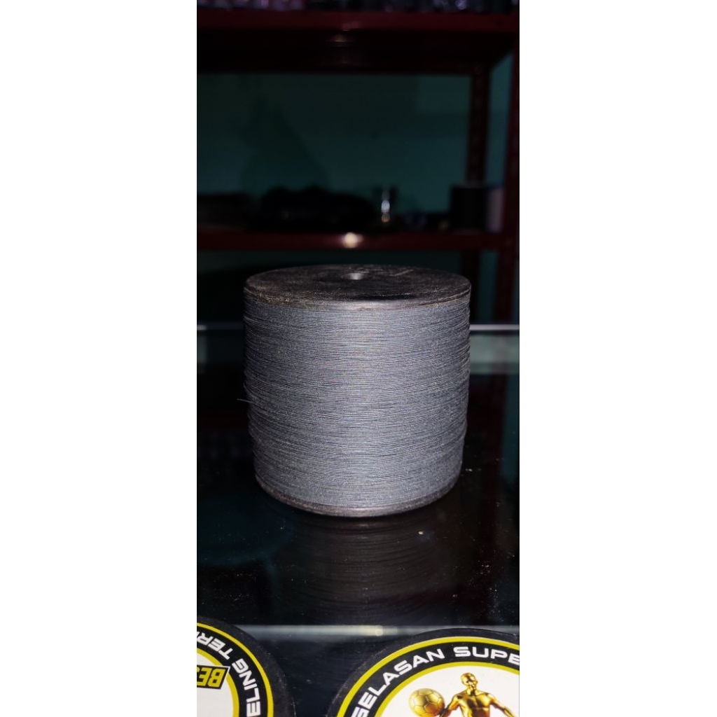 Gelasan matot size 022 bahan abu metalik ori panjang 3000 yard halus berasa