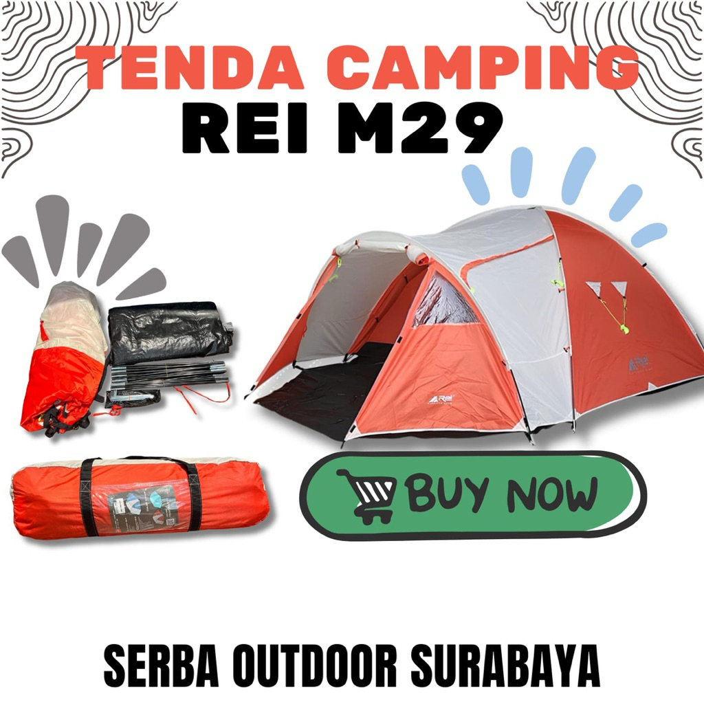 Tenda Camping Outdoor / Tenda Rei M29 Kapasitas 6P