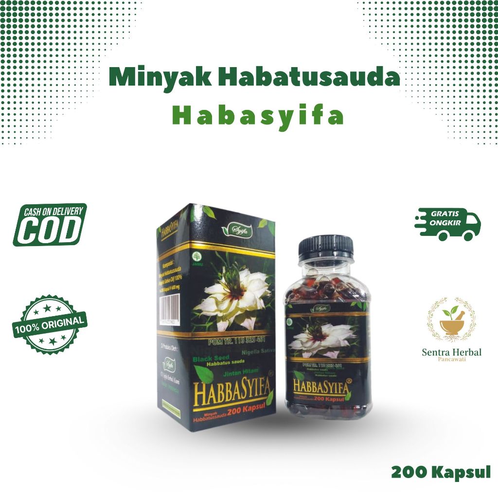 Minyak Habbatusauda Habbasyifa 200 Kapsul - Harga Grosir Termurah