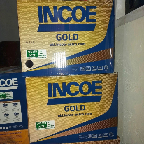 Accu Aki Incoe Gold N70Z 12V 75Ah Battery