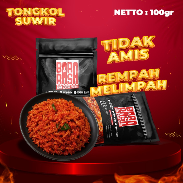 Tongkol Suwir Mercon Pedas Manis Gurih 100gr | Lauk Siap Saji | BARARASA
