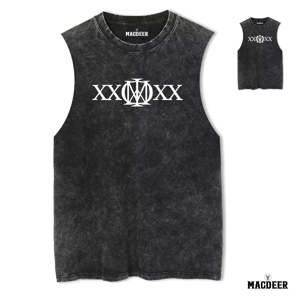 MACDEER Kaos Singlet Band Dream Theater washed slimfit sleeveless Stonewash cotton THEATER 1-14
