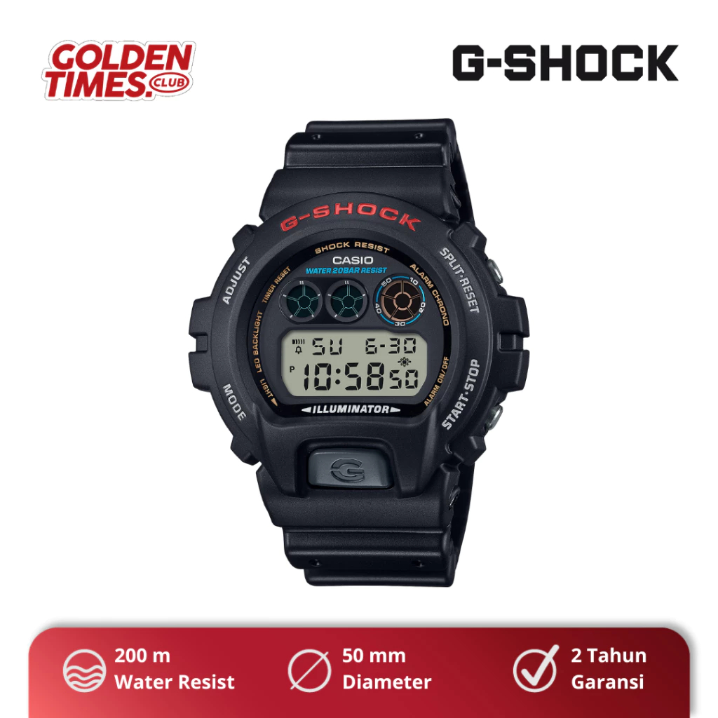 Jam Tangan Pria G-Shock DW-6900U-1DR ''Black'' BNIB Fullset PROMO