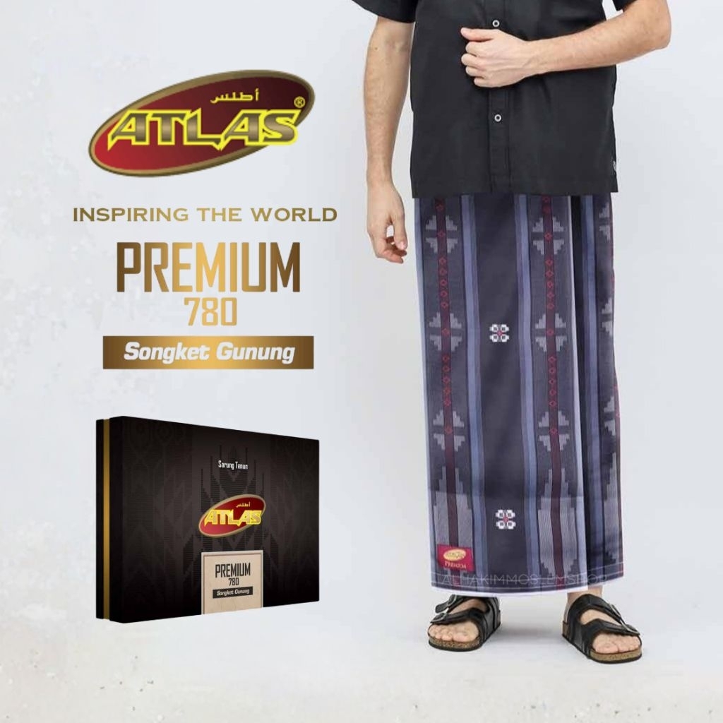 Sarung ATLAS Premium 780 Songket Gunungan Sarung Atlas Dewasa Terbaru Motif BHS