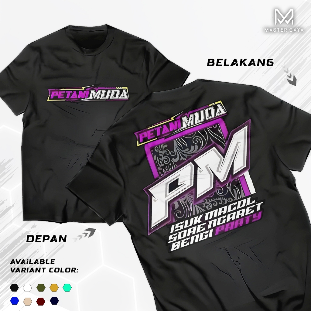 kaos distro PM petani muda lengan pendek bisa COD