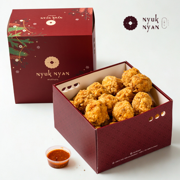 (Ready to Eat) NyukNyan Christmas Hampers Bakso Goreng Babi Udang / Siomay / Tahu Bakso #FullDaging 