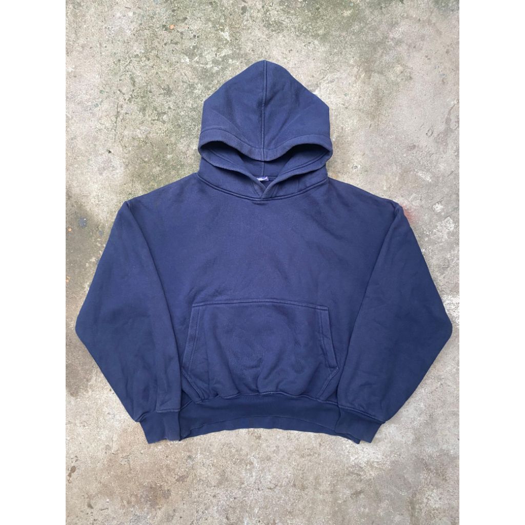 Heavyweight Faded Navy Boxy Oversize Hoodie