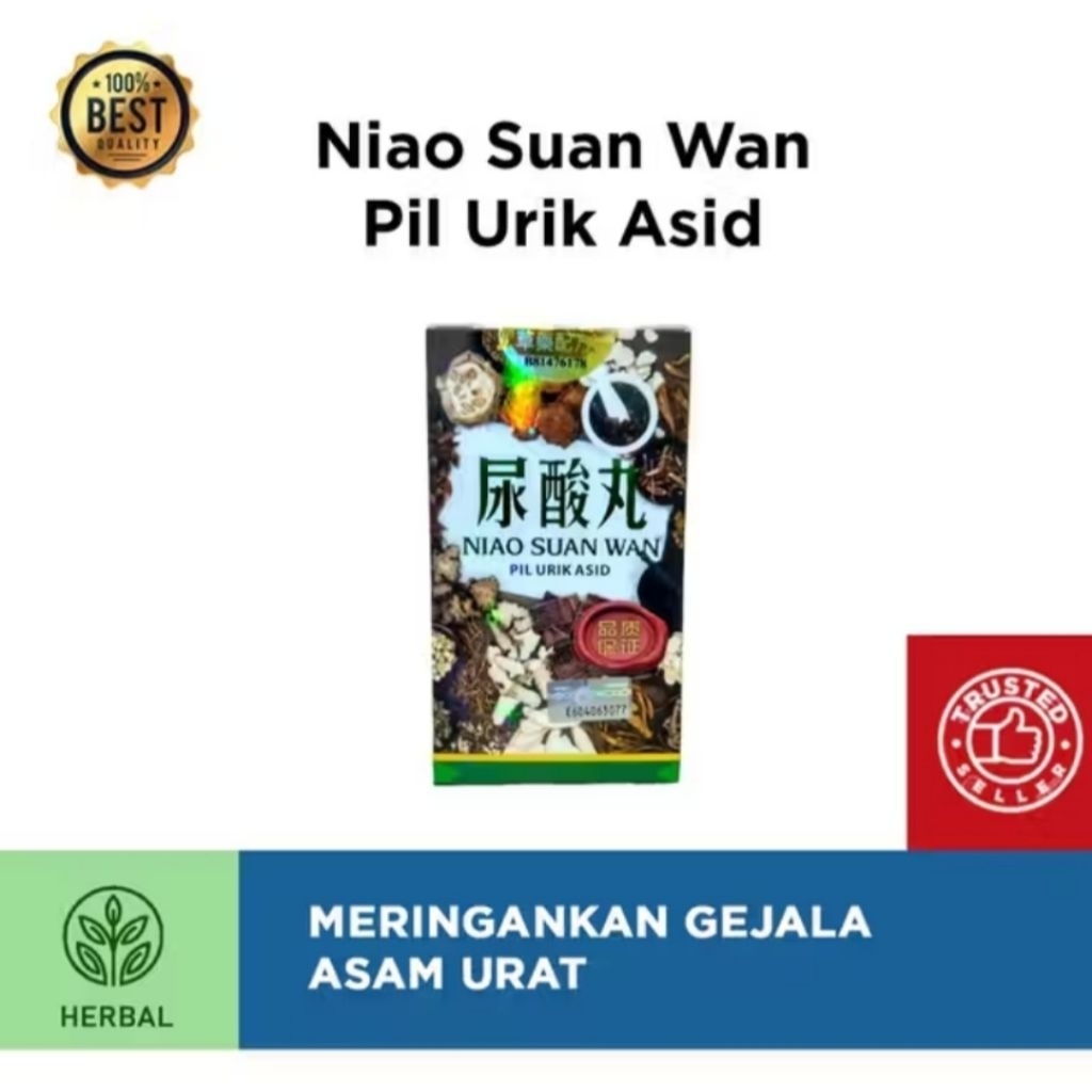 Niao Suan Wan pil urik asid isi 40 kapsul