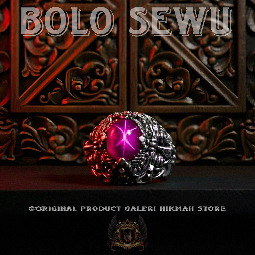 Cincin batu american star - Ring pria elegan kilap bintang mewah premium