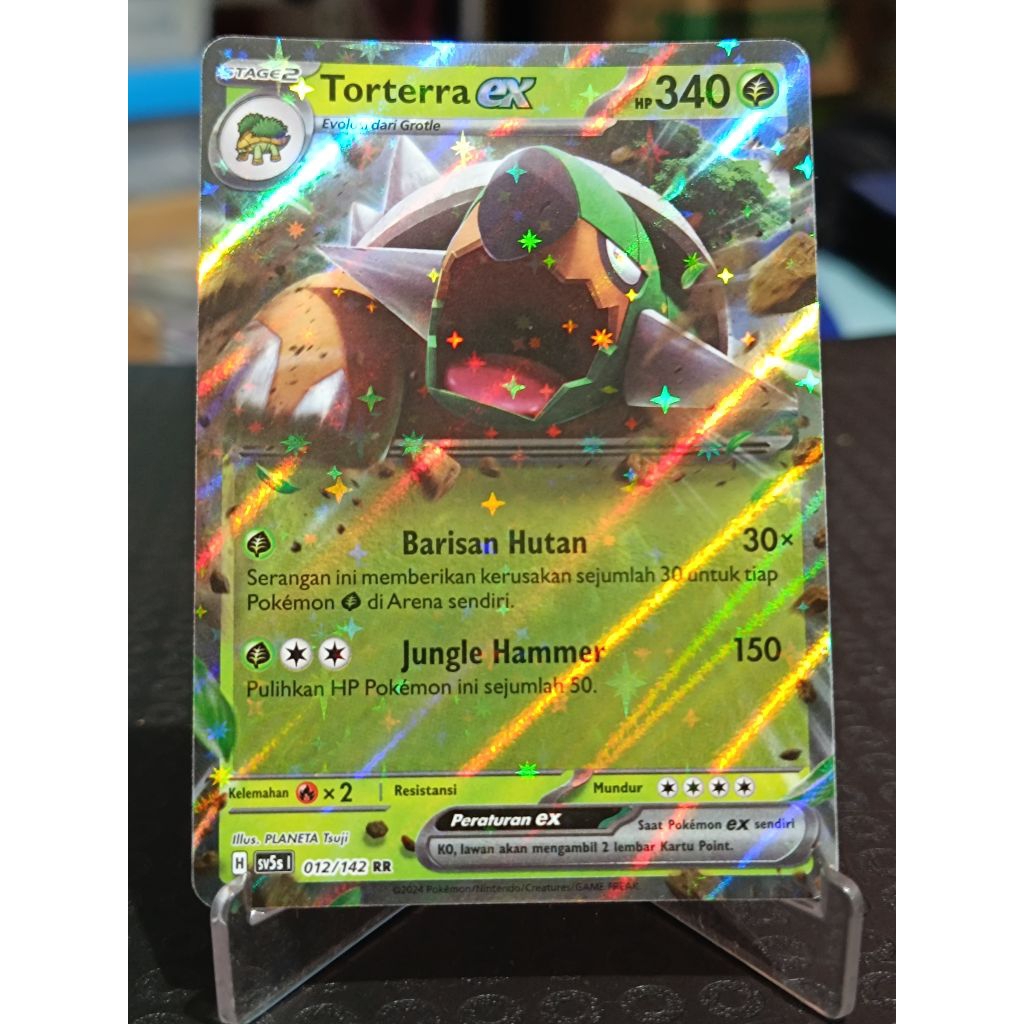 kartu pokemon TCG ori Indonesia Torterra ex RR