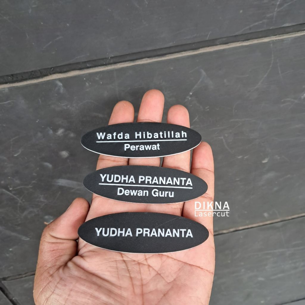 Nametag/Nama Dada/Name Tag Oval/NameTag Oval/Nama dada Oval Magnet