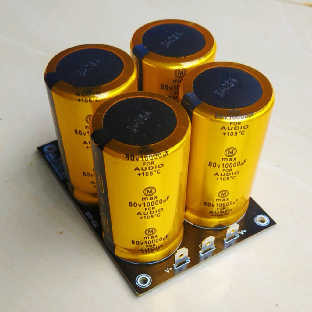 Psu elko max audio 10.000uf 80volt gold asli original