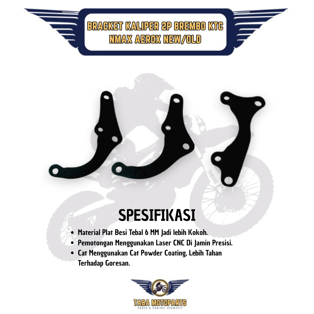 Breket Dudukan Pangkon Kaliper 2 Piston Brembo KTC Piringan Disc 230mm 260mm Cakram Depan Belakang A