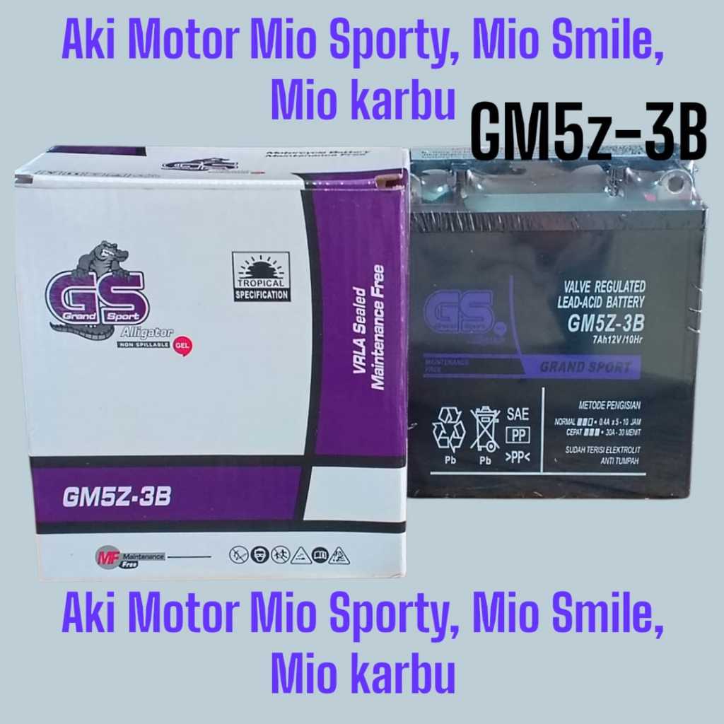 Aki Motor Yamaha Mio Sporty /Mio Smile/Mio Garnis GM5Z-3B GS GRAND SPORT  Aki Kering Yamaha Vega /Ya