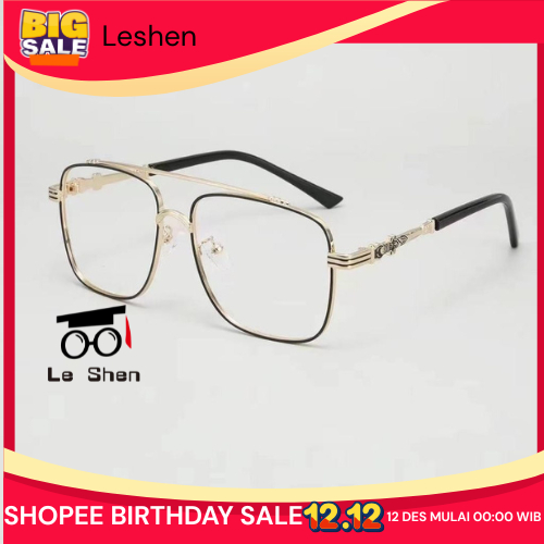 LESHEN Kacamata Bingkai Model Classic Pria Wanita Fashion Retro