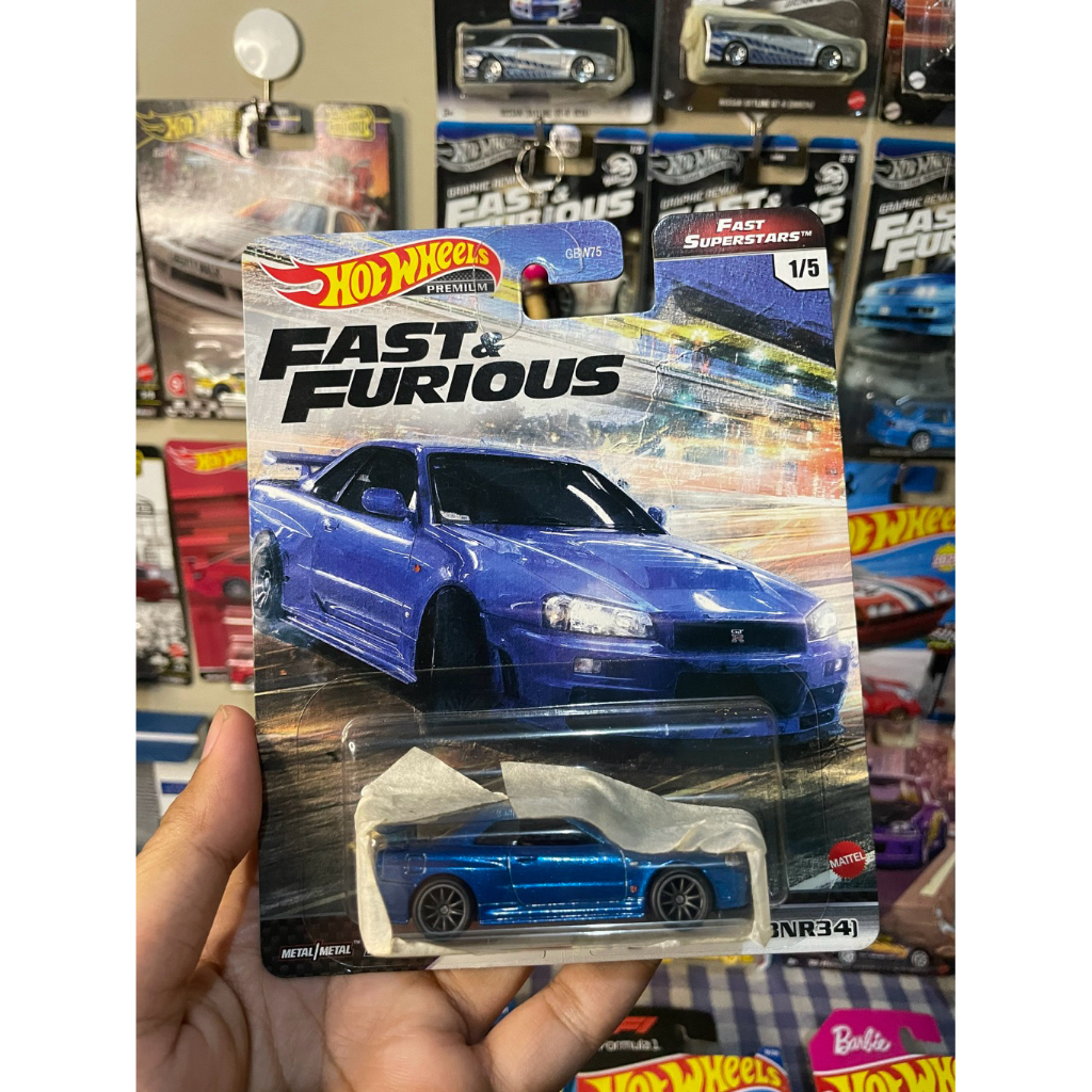 Hotwheels Premium Skyline R34 Fast superstar