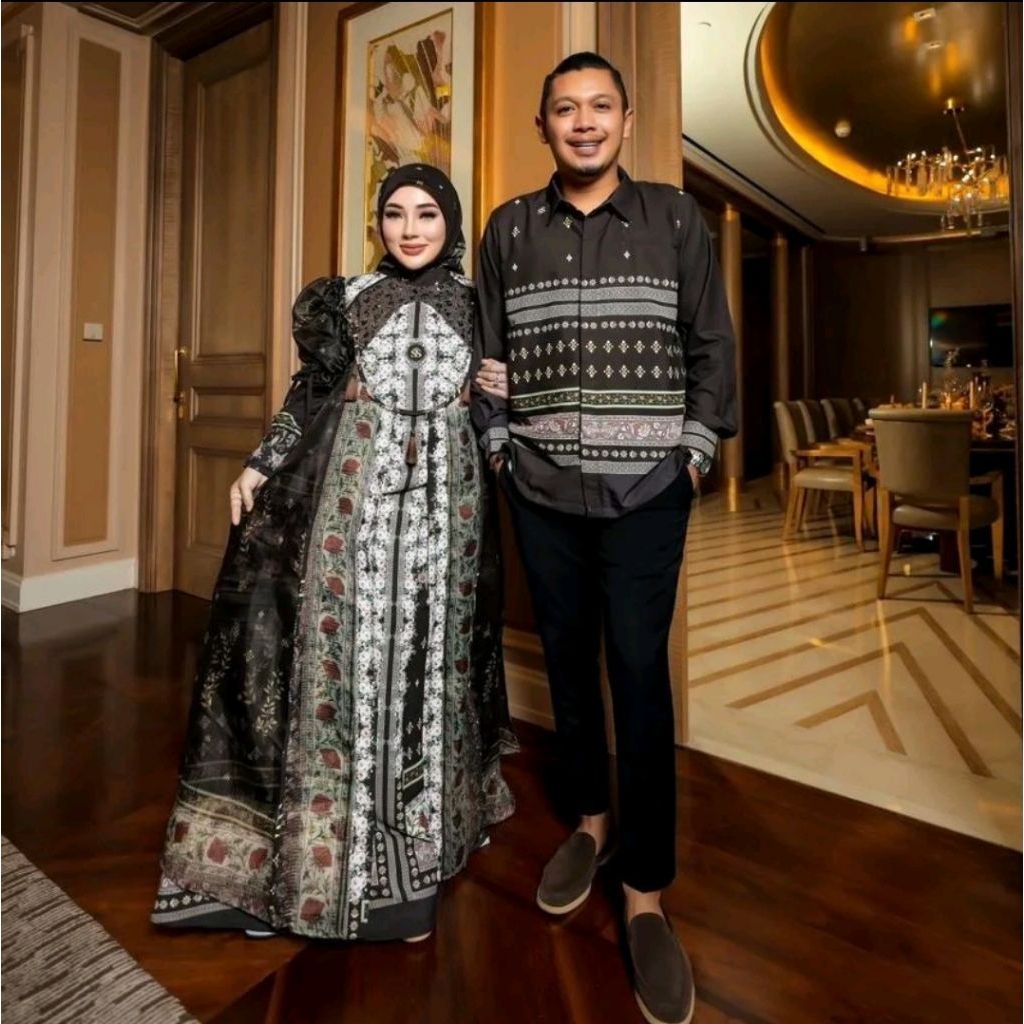 SHELLASAUKIA ORIGINAL SET HIJAB PRINTING SHELLASAUKIA TERBARU SARIMBIT SHELLASAUKIA TERBARU GAMIS SH