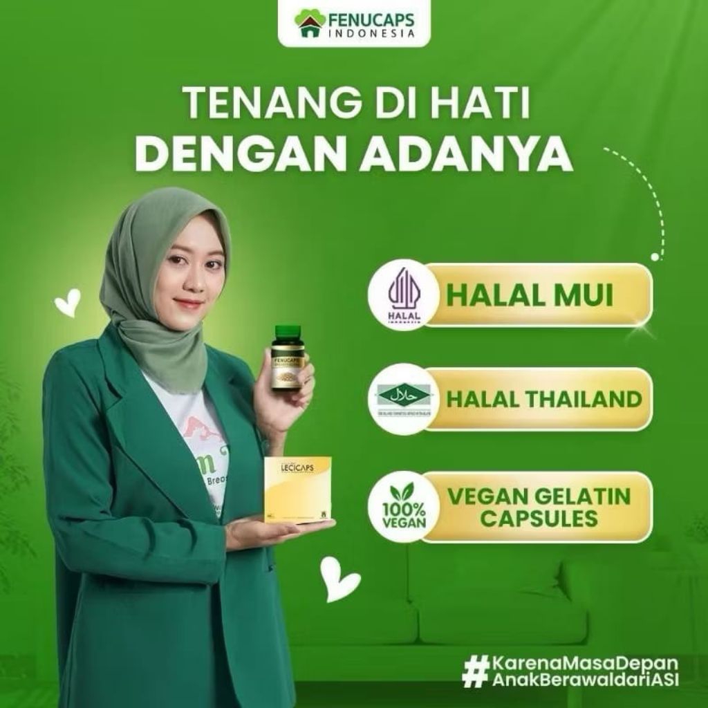 Fenucaps Breastfeeding Asi Booster Lecicaps Membuka Sumbatan Saluran Asi