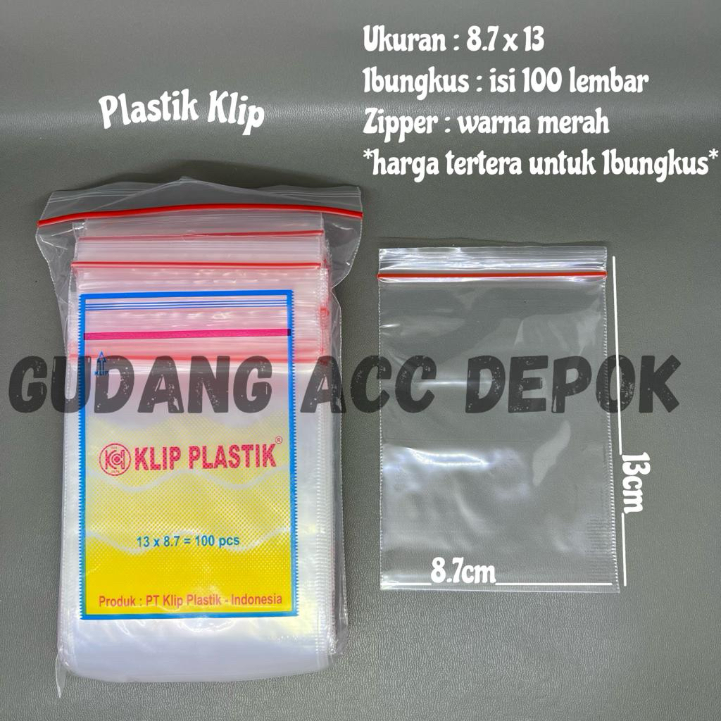 (ISI 100LEMBAR) PE KLIP PLASTIK 8.7x13 CM | PP KLIP BLUKING 8,7x13CM