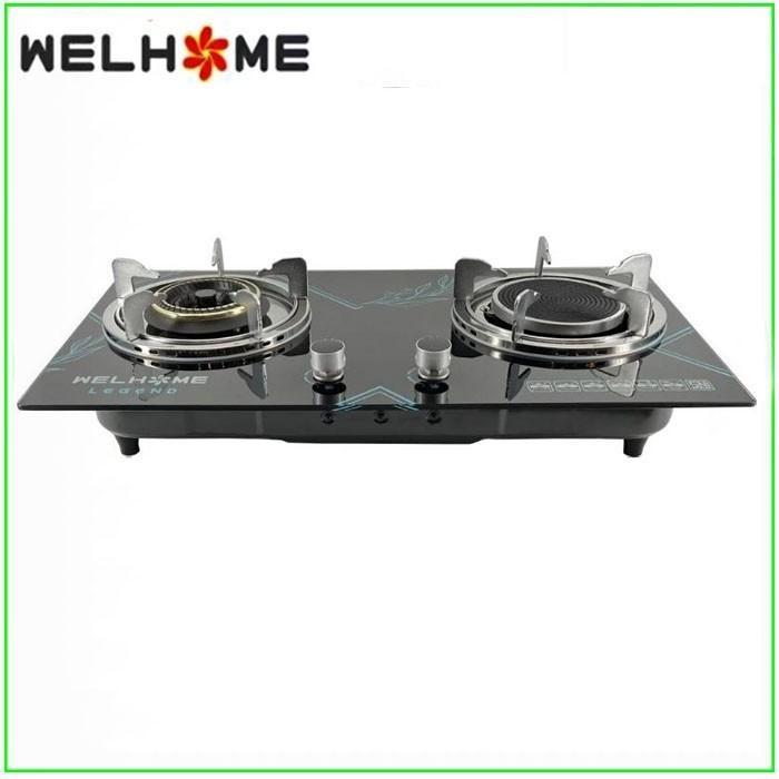 Kompor Kaca 2 Tungku Wellhome Legend