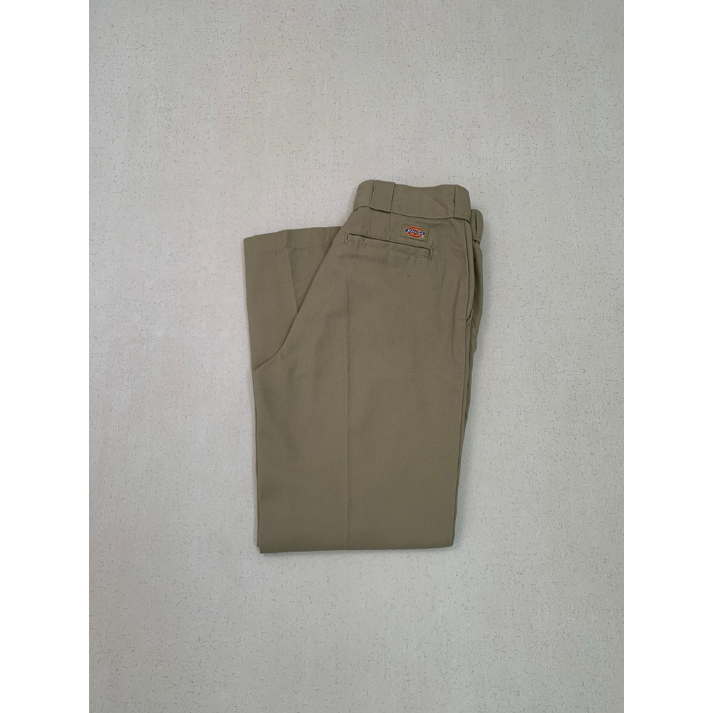 DICKIES - SLIM STRAIGHT FIT WORK PANTS KHAKI SIZE 28