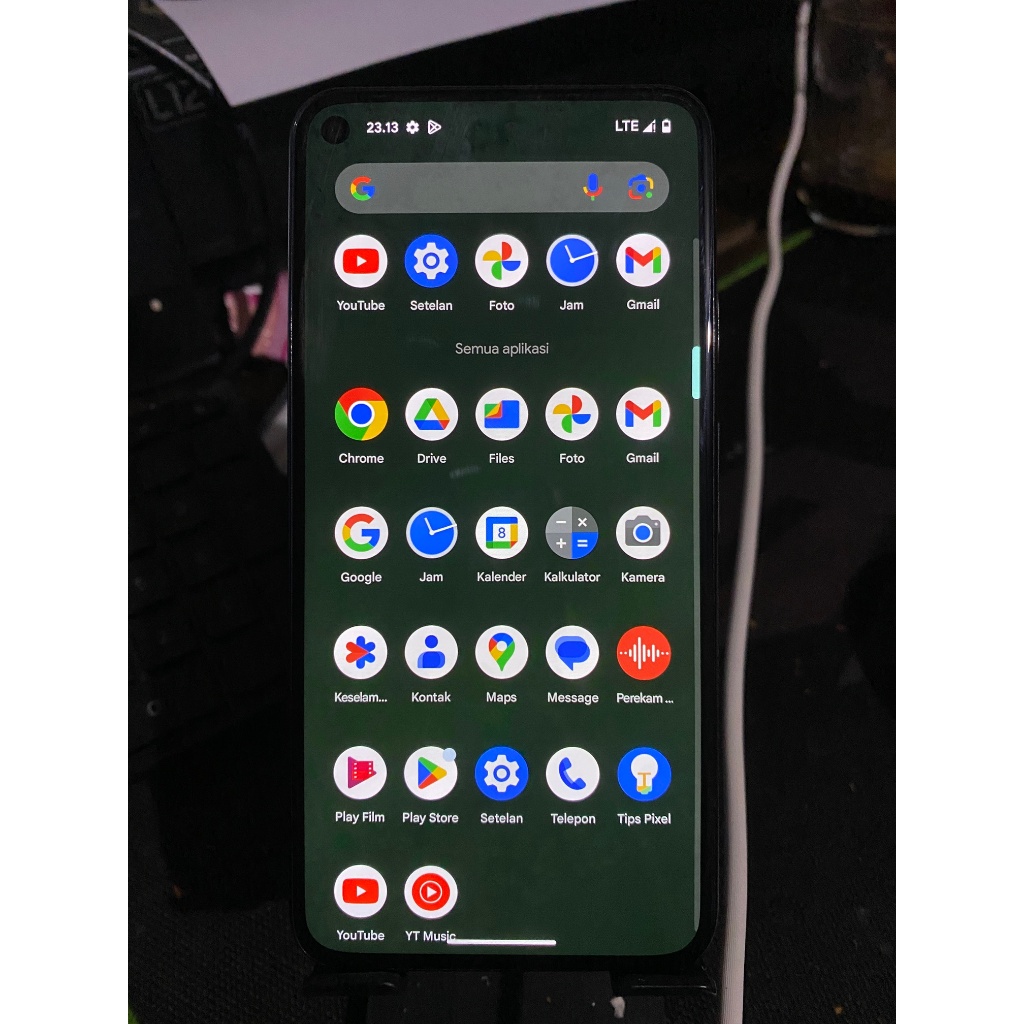lcd pixel 5 dan mesin nyala