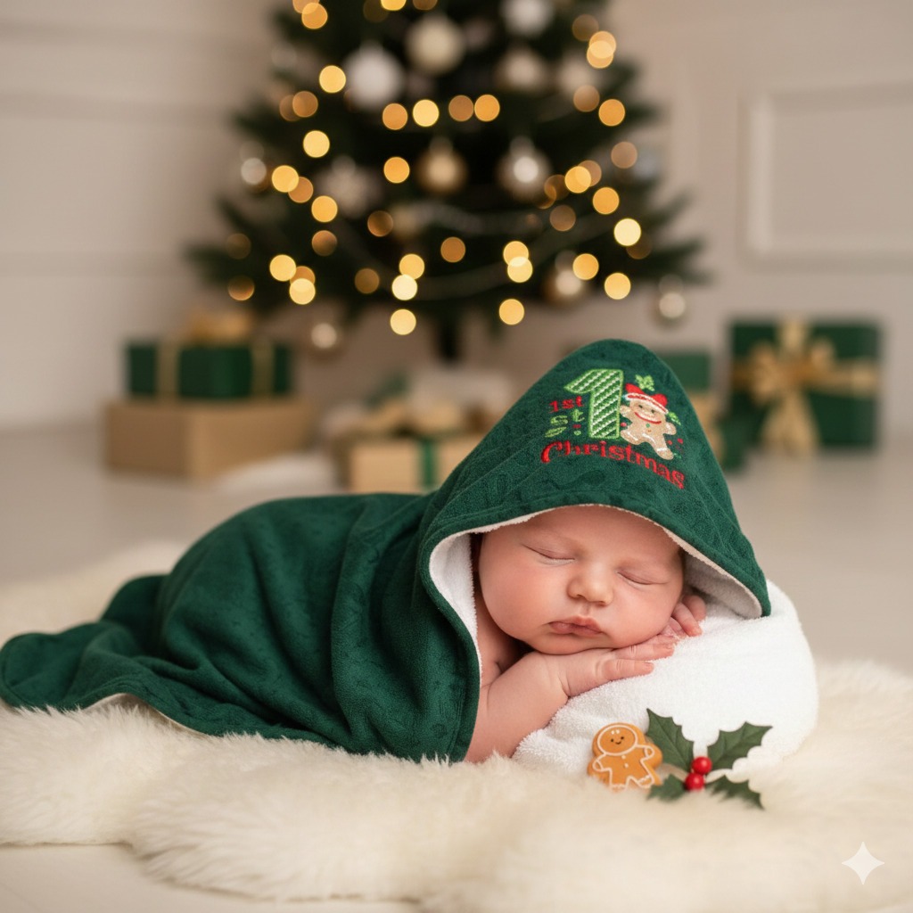 EDL Baby - Selimut Bertopi Bayi Newborn Tema Natal