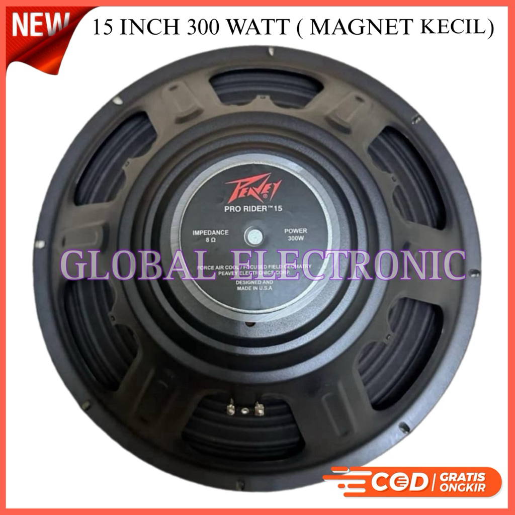 Speaker component Peavey Pro rider 15 Inch 300 Watt mid low 8 ohm speaker 15 inch 300 watt speaker p