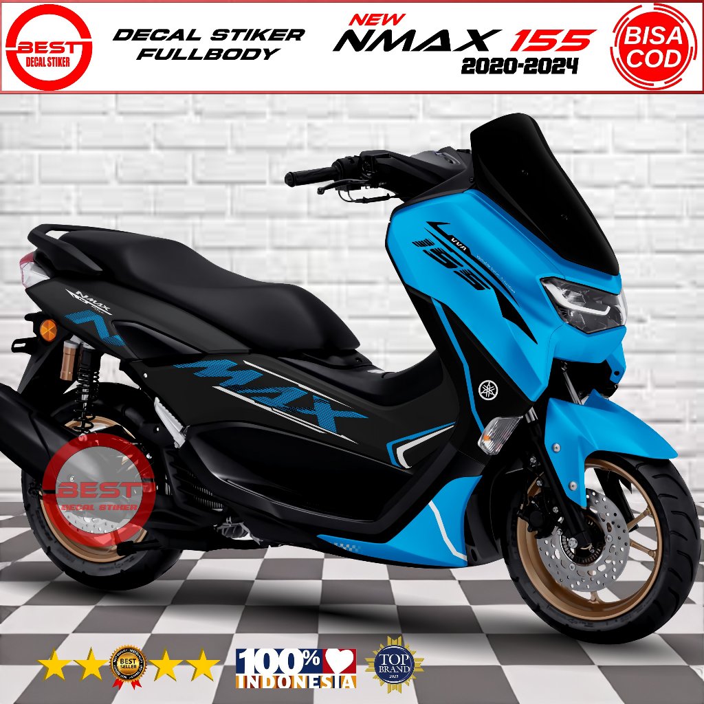Decal Nmax New Fullbody Desain Warna Lis Racing - Stiker Nmax New - Dekal Nmax New - Variasi Nmax