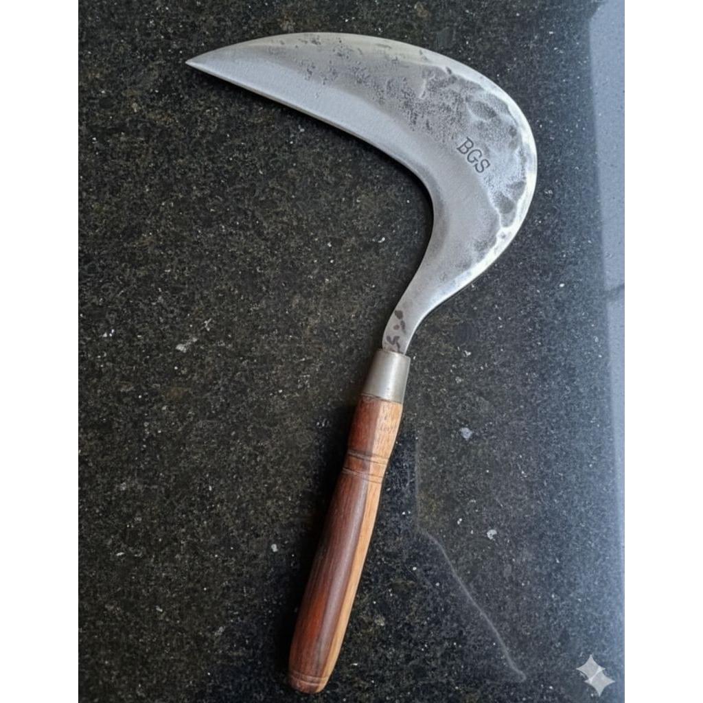 Arit Cap BGS Original Baja Tempa Kuat Tajam - Sabit untuk Panen Rumput & Bersih Kebun