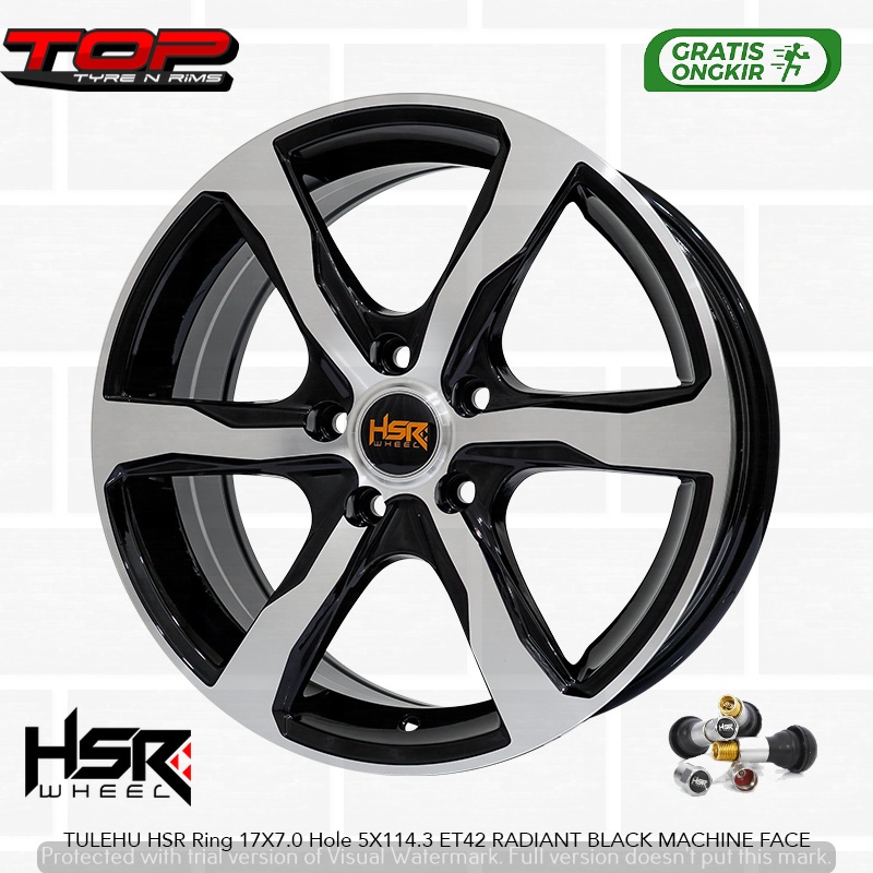 Velg Mobil Tulehu HSR R17 Elegan Sporty Harga Termurah Untuk Ertiga Rush Terios Hrv Pcd5X114.3