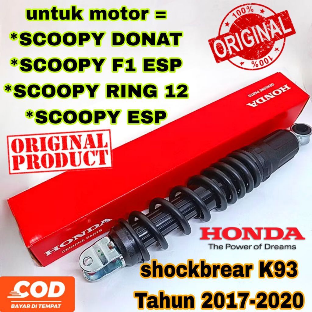 K93 shock breaker ori asli honda scoopy donat scoopy f1 esp scoopy ring 12 scoopy esp 2017 - 2020 sh