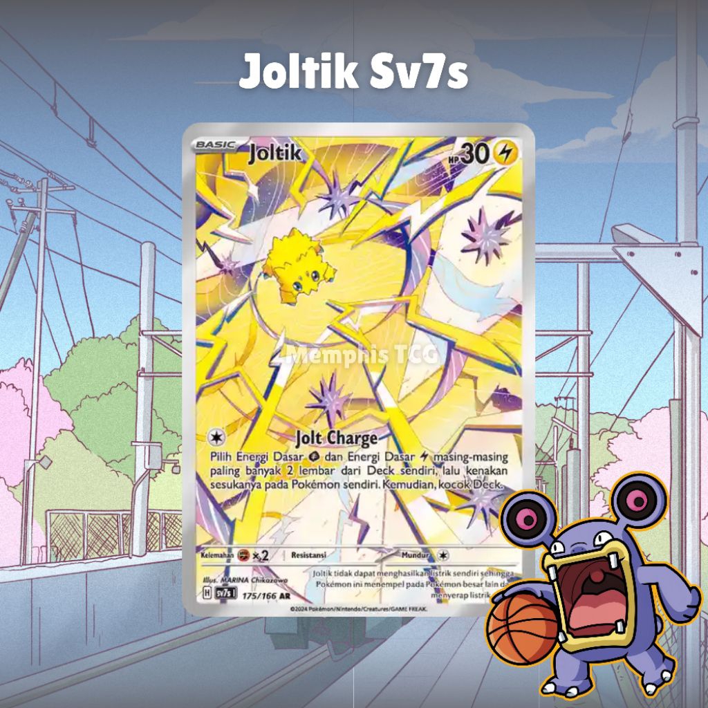 Joltik 175/166 AR sv7S - Kartu Pokemon TCG Original (ID)