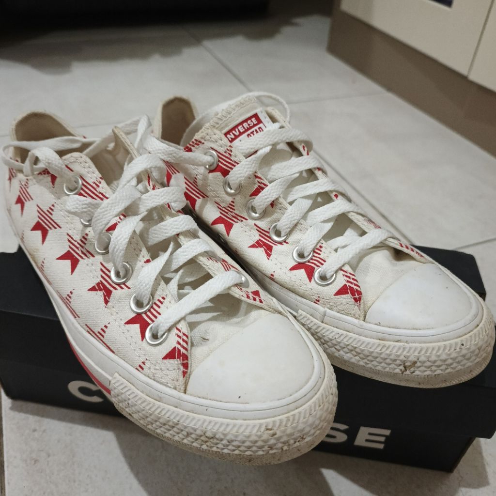 PRELOVED CONVERSE CHUCK TAYLOR ALL STAR RIVALS STAR PRINT LOW TOP