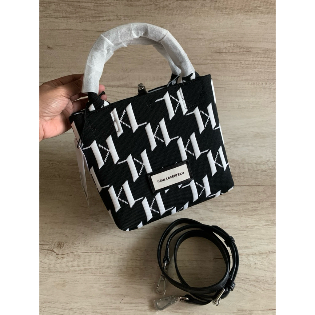 Karl Lagerfeld Small Knitted Tote Bag