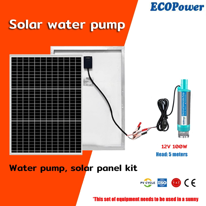 Solar water pump kit Sistem pompa air surya DC 12V solar water pump oil pump Solar cell solar panel