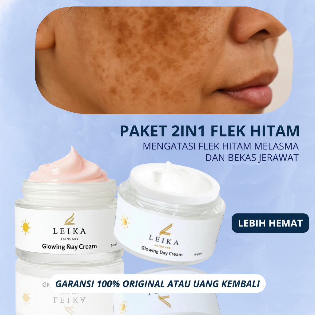 Paket Leika Skincare 2 In 1 Day Cream & Night Cream Flek Hitam Ampuh Skincare Flek Hitam Membandel
