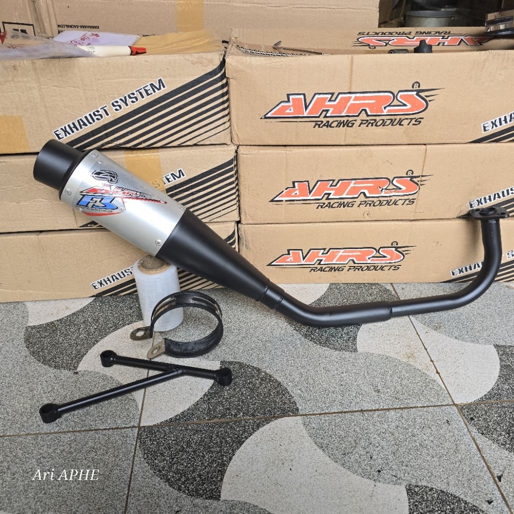 PROMO knalpot AHRS F3 BLACK original honda BEAT FI KARBU / BEAT STREET / SCOOPY FI KARBU