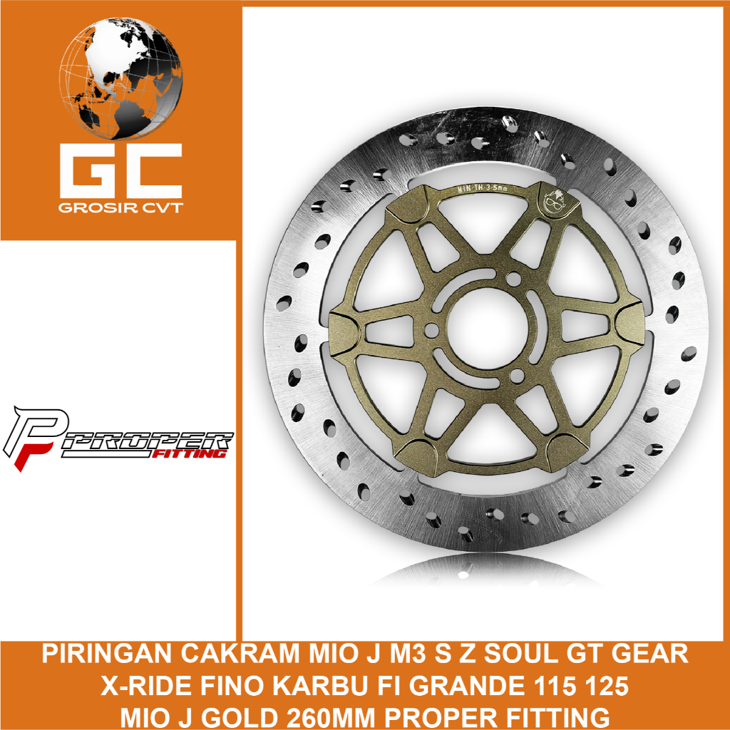 Piringan Cakram Disk Brake Floating 260mm Mio J M3 S Z Soul GT Fino 115 125 Karbu Fi Grande Gold Ema