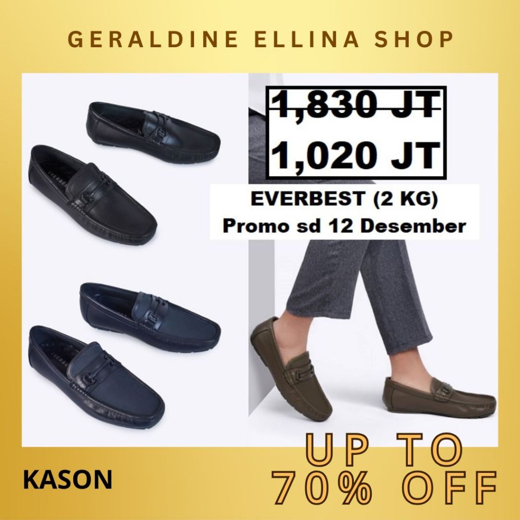 Sepatu loafers pria EVERBEST sale original seri KASON