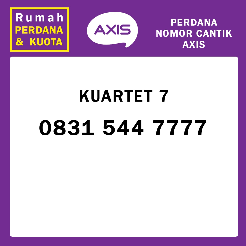 Perdana nomor cantik AXIS 11 digit kuartet 7