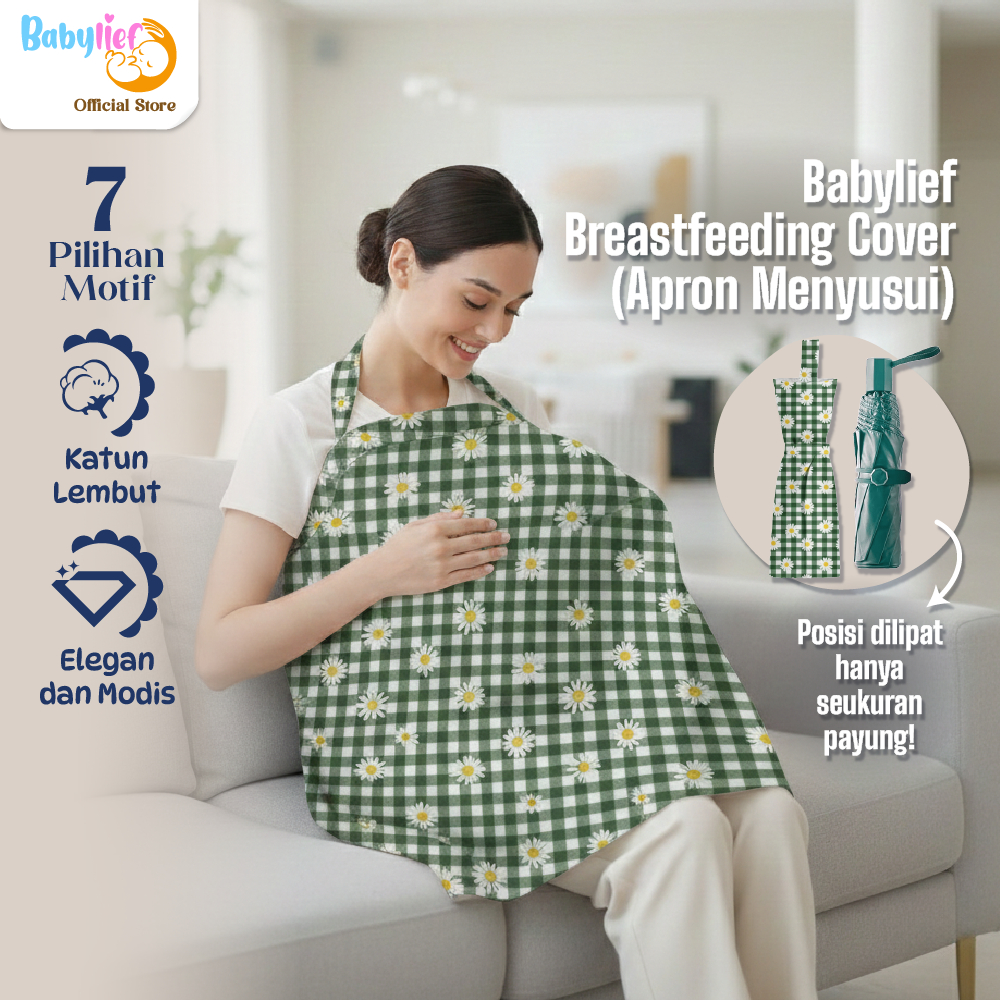 Babylief Nursing Cover Apron Menyusui – Celemek Penutup ASI untuk Ibu, Ringan & Breathable BL015
