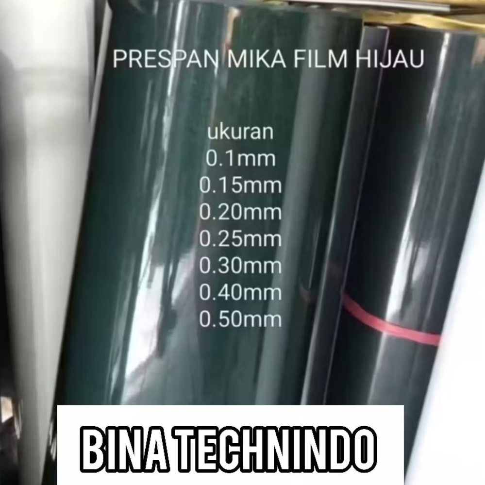 0.15MM PRESPAN KERTAS MIKA HIJAU. KERTAS FILM DINAMO 0.15MM x 1MTR x 1MTR. KERTAS MIKA HIJAU. MIKA F
