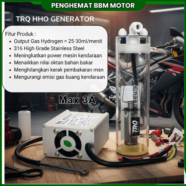 HHO Generator Penghemat Bahan Bakar Motor Alat Prembersih Ruang Bakar