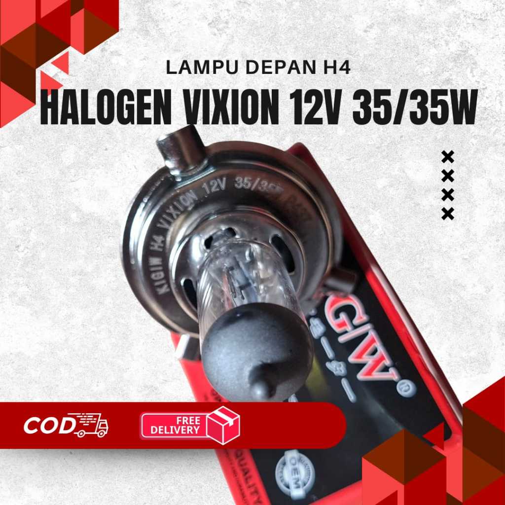 Lampu Halogen H4 KAGAWA 12V | Bohlam Motor H4 / HS1 Super Terang
