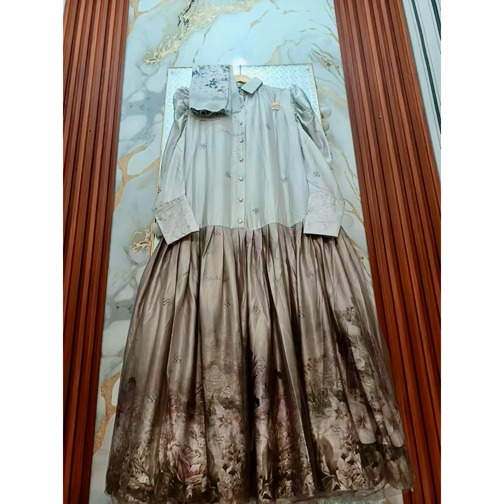 SHELLASAUKIA GAMIS SS TERBARU SET HIJAB ORI BY SHELLASAUKIA OFFICIAL