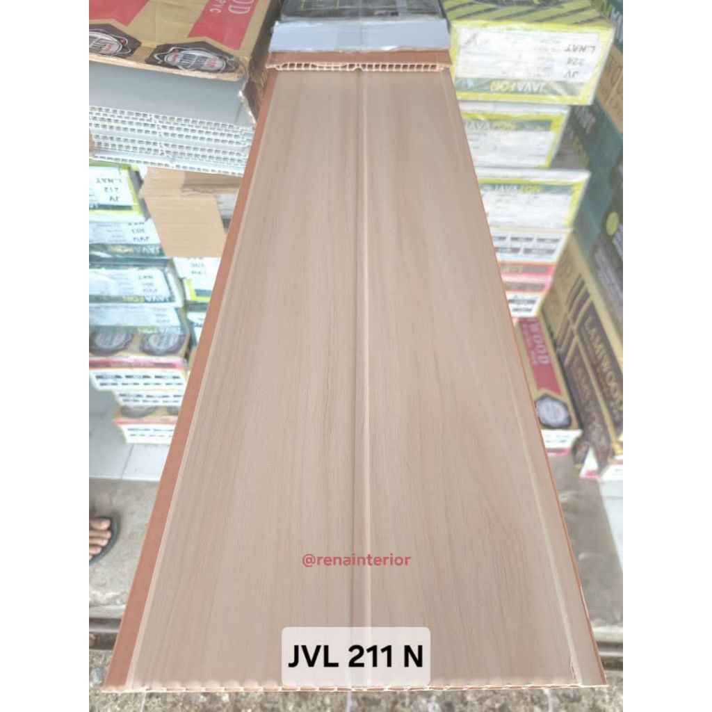 Plafon PVC JAVAFON LAMINATED series harga 1 lbr panjang 4mtr lebar 20cm