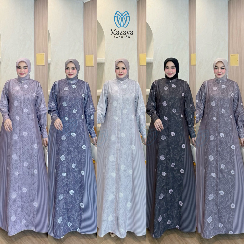 Ready Gamis Lebaran Original MAZAYA Dress ki Premium Terbaik Terlaris