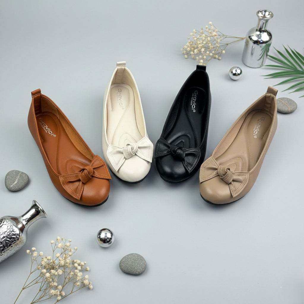 GRAVICI -Sepatu  Sandal Flat Shoes Wanita Sepatu Kerja Wanita  AS-09
